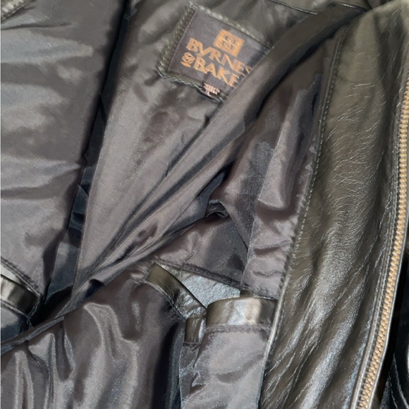 Barneys New York Black Leather Jacket for Men - Picture 4 of 4